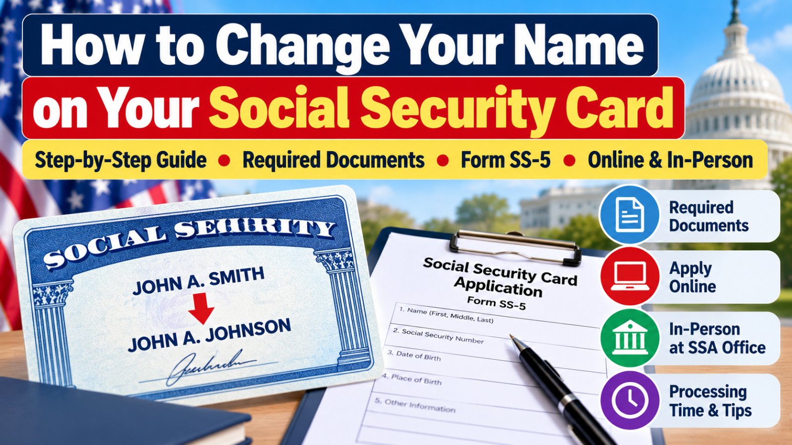 How to change your name on your Social Security card with SSA documents and application