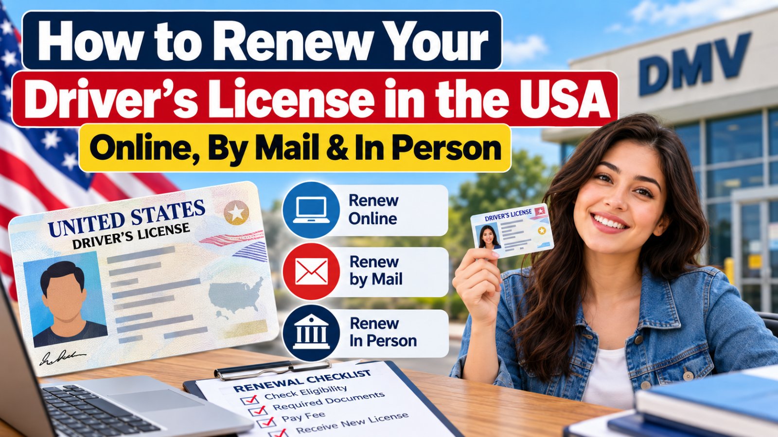 How to Renew Your Driver's License in the USA: Online, By Mail & In Person