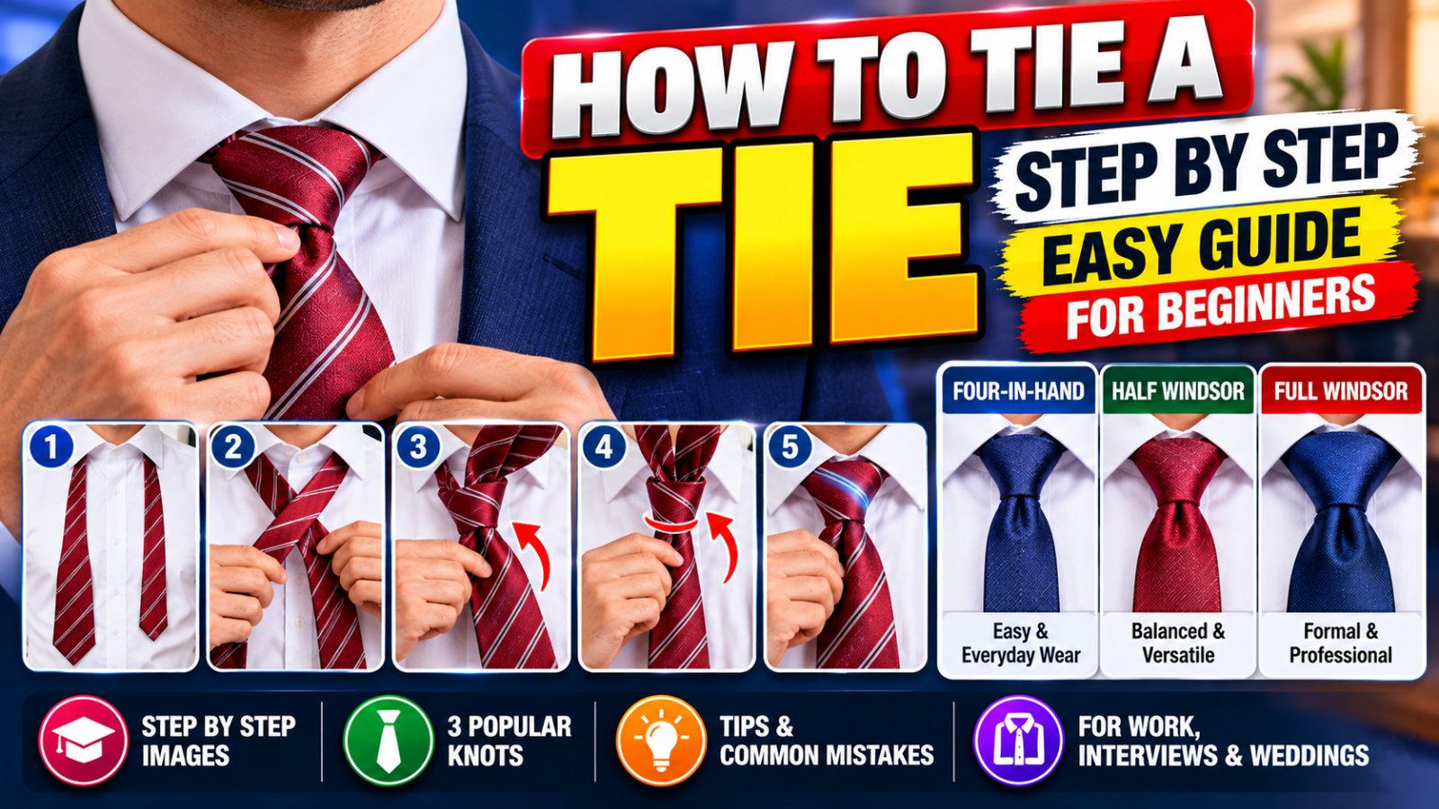 How to Tie a Tie Step by Step: Easy Guide for Beginners