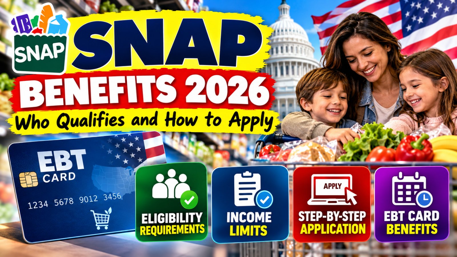 SNAP Benefits 2026: eligibility, income requirements, and how to apply for food assistance in your state.